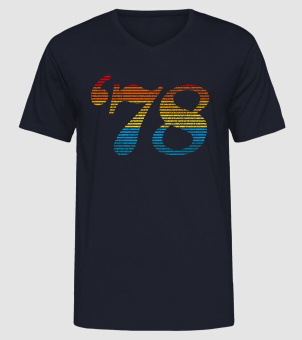 Retro Birthday 1978 model albastru închis pe tricou