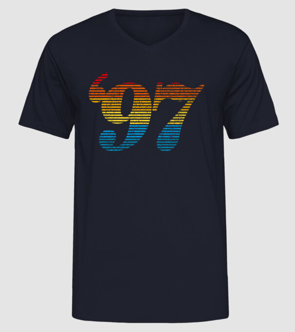 Retro Birthday 1997 model albastru închis pe tricou