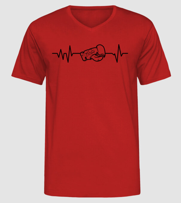 Box EKG model roșu pe tricou