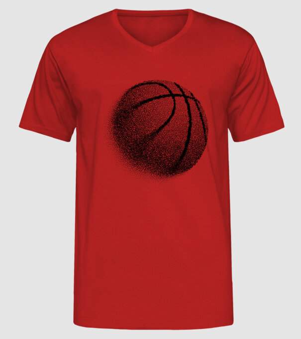 Basketball model roșu pe tricou