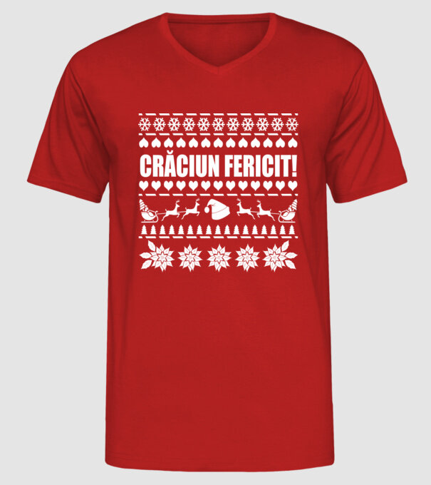 crăciun Fericit! model roșu pe tricou