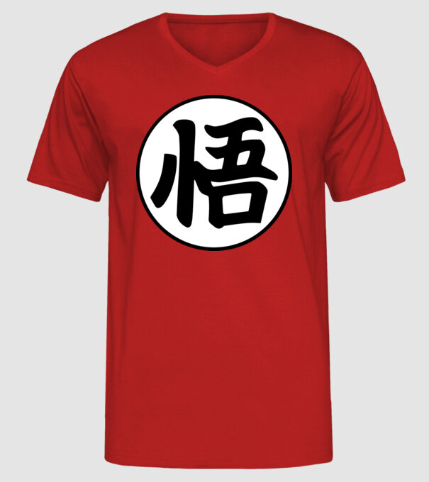 Dragonball logo model roșu pe tricou
