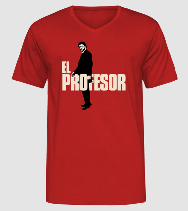 el professor la casa de papel model roșu pe tricou