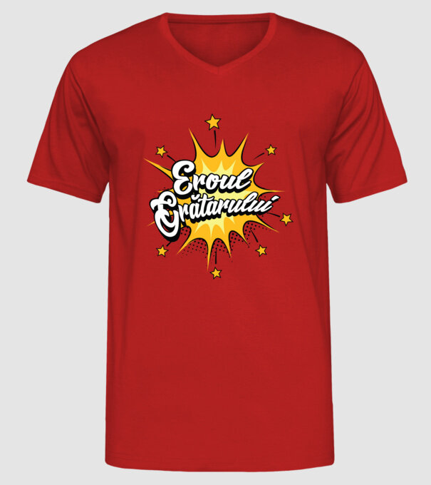 Eroul Grătarului model roșu pe tricou