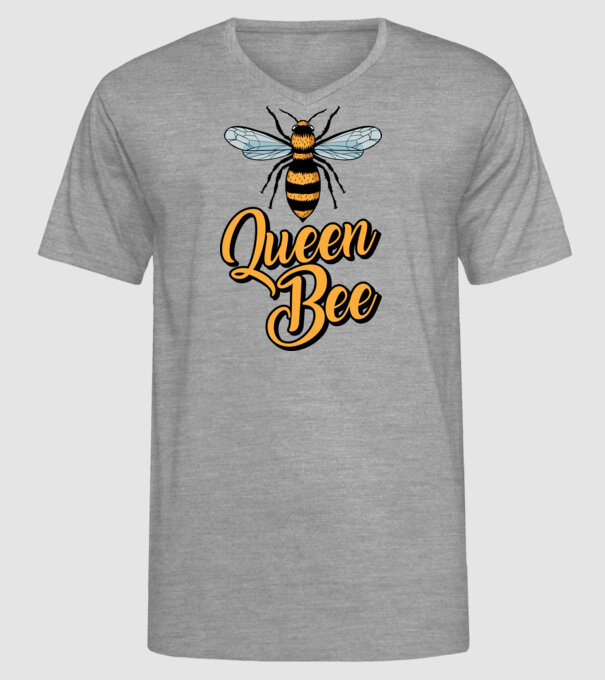 Queen Bee model gri pe tricou