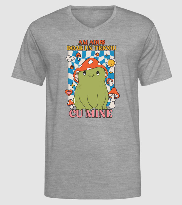 am adus doar un tricou cu mine! model gri pe tricou