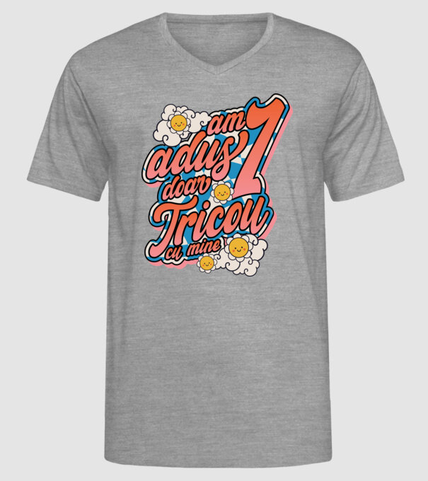 Am adus doar un tricou cu mine! model gri pe tricou