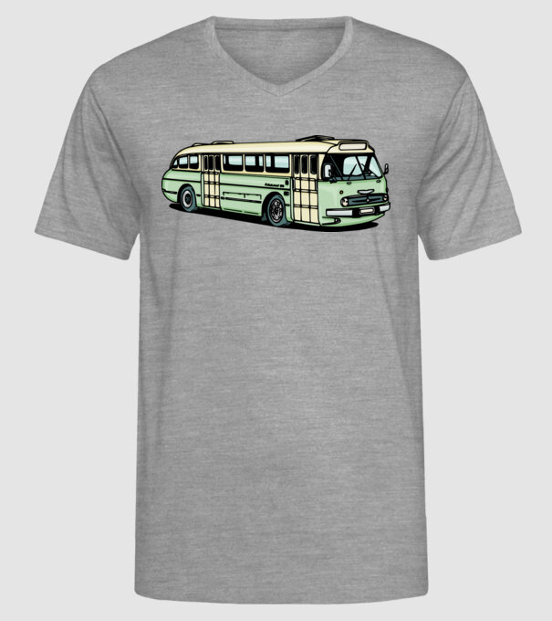 Autobuze model gri pe tricou
