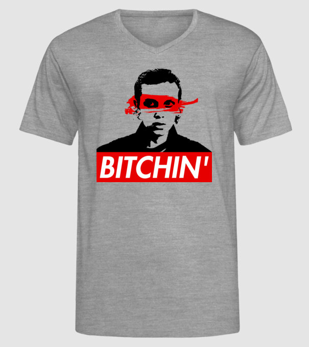 bitchin eleven model gri pe tricou