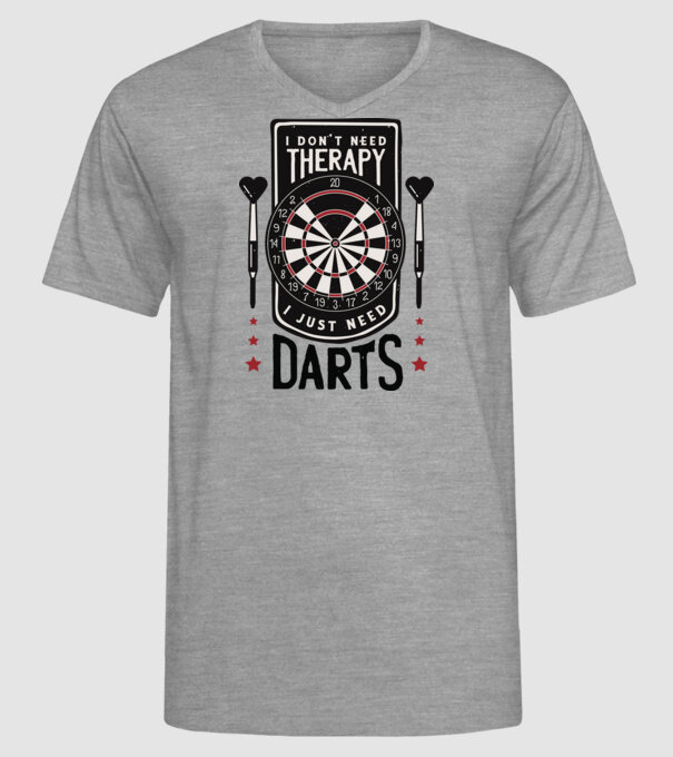 Darts Therapy model gri pe tricou