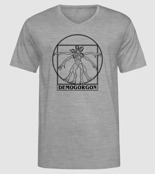 demogorgon da vinci model gri pe tricou