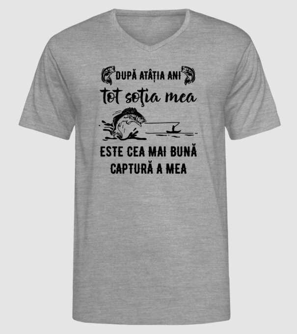 după atâția ani, tot soția mea este cea mai bună captură a mea D9914124 model gri pe tricou