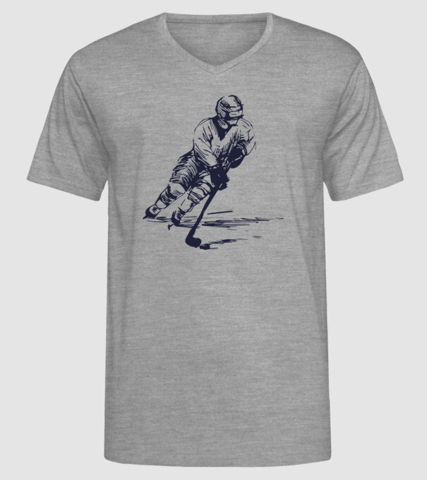 Hockey player model gri pe tricou