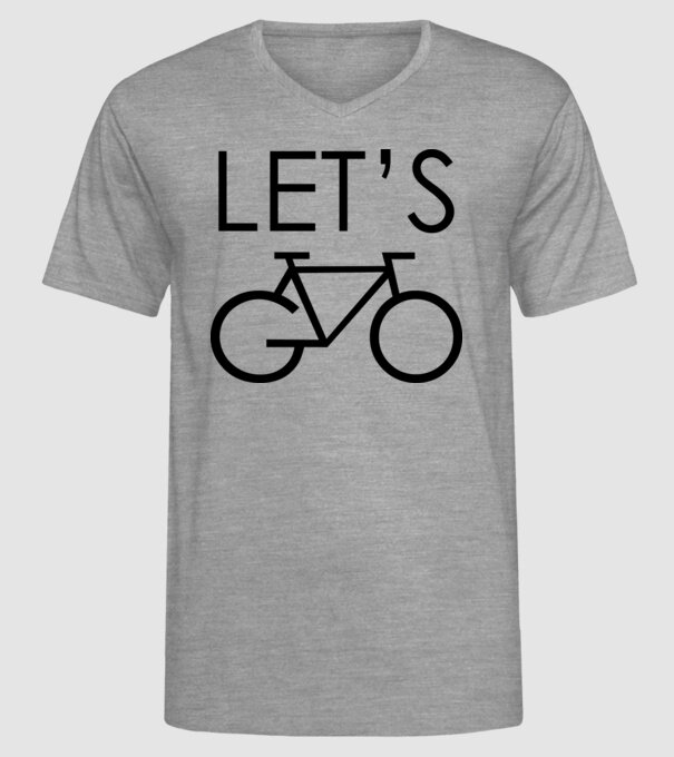 Let's go model gri pe tricou