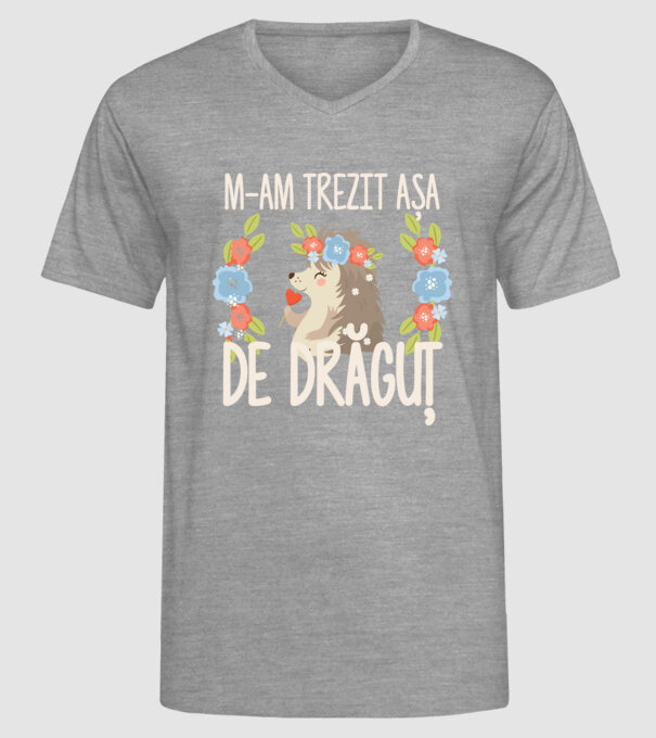 M-am trezit așa de drăguț model gri pe tricou