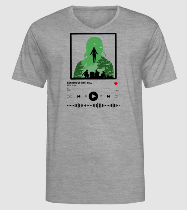 maxs favourite song stranger things model gri pe tricou