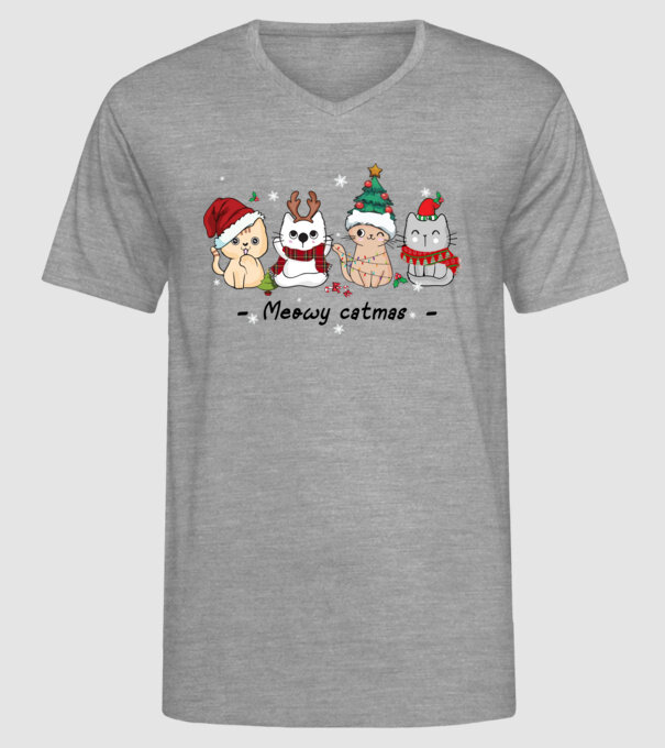 Meowy catmas 2 model gri pe tricou