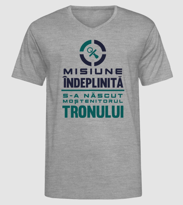 Misiune îndeplinită model gri pe tricou