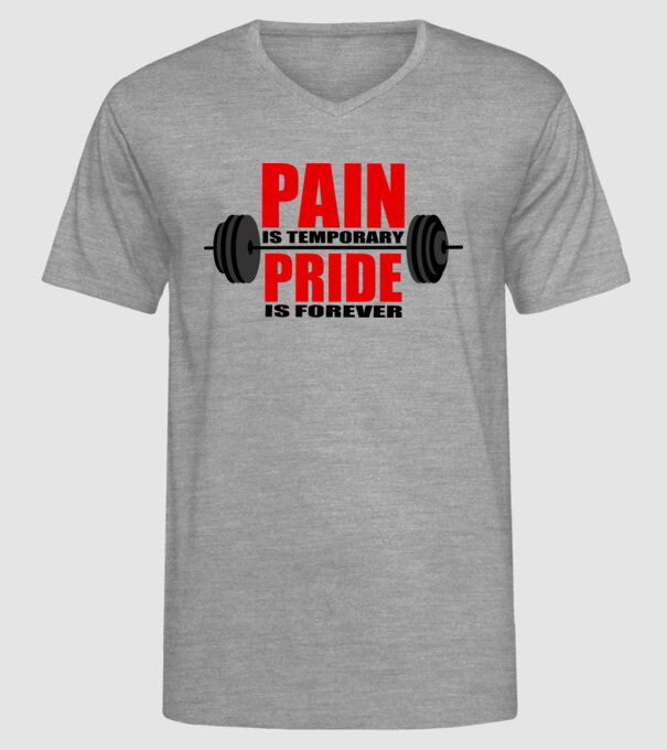 Pain is temporary model gri pe tricou