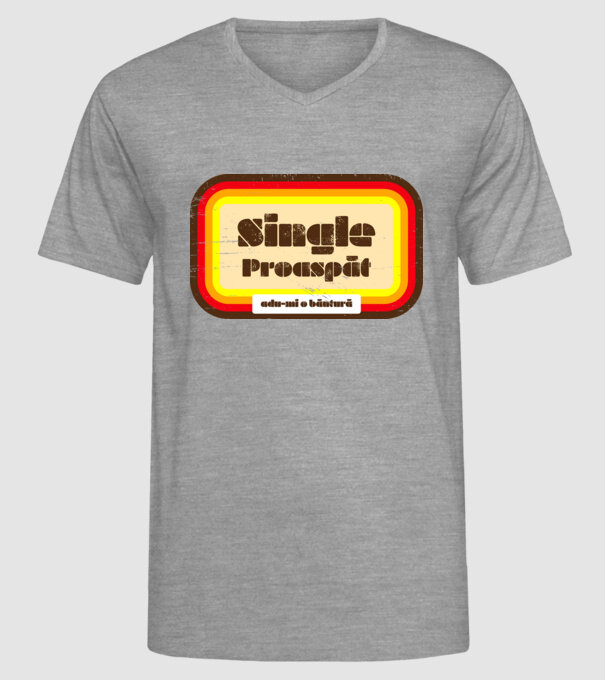 single proaspăt - adu-mi o băutură model gri pe tricou