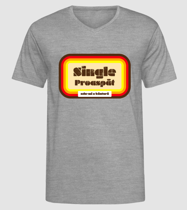 single proaspăt - adu-mi o băutură model gri pe tricou