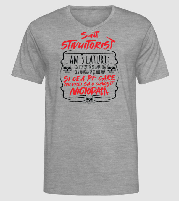 sunt stivuitorist am 3 laturi model gri pe tricou