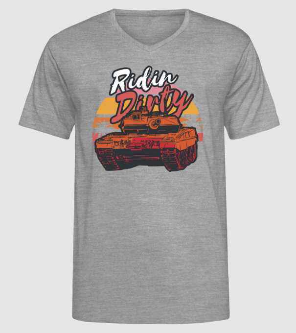 Tancuri model gri pe tricou
