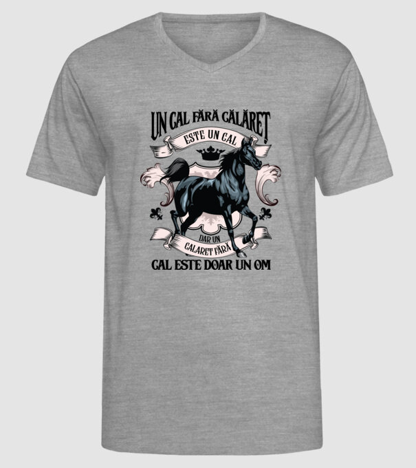 un cal fără călăreț este un cal - dar un călăreț fără cal este doar un om model gri pe tricou