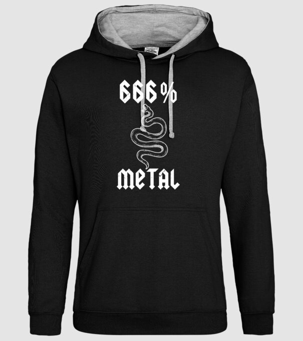 666 Metal model negru pe tricou