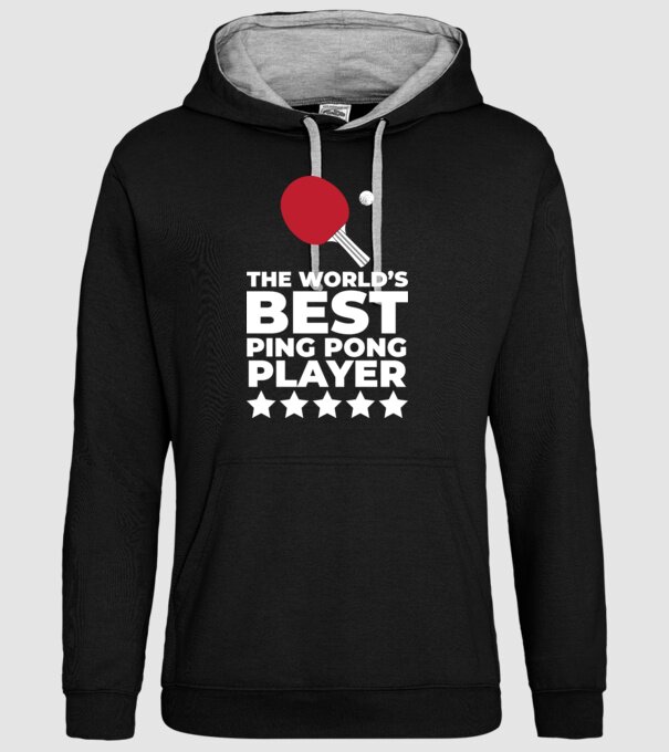 Cel mai bun jucător ping-pong engleză model negru pe tricou