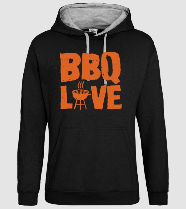 BBQ LOVE model negru pe tricou