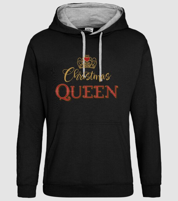 Christmas Queen model negru pe tricou