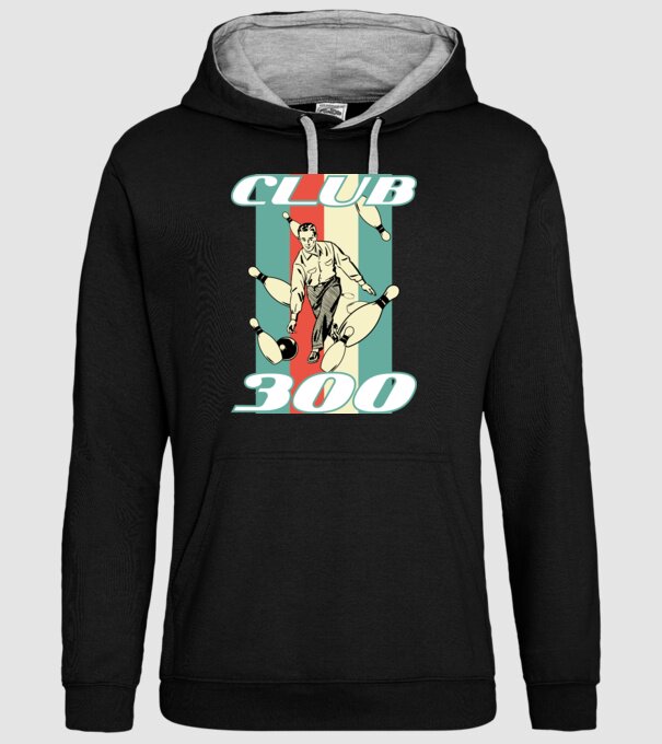 club300 model negru pe tricou