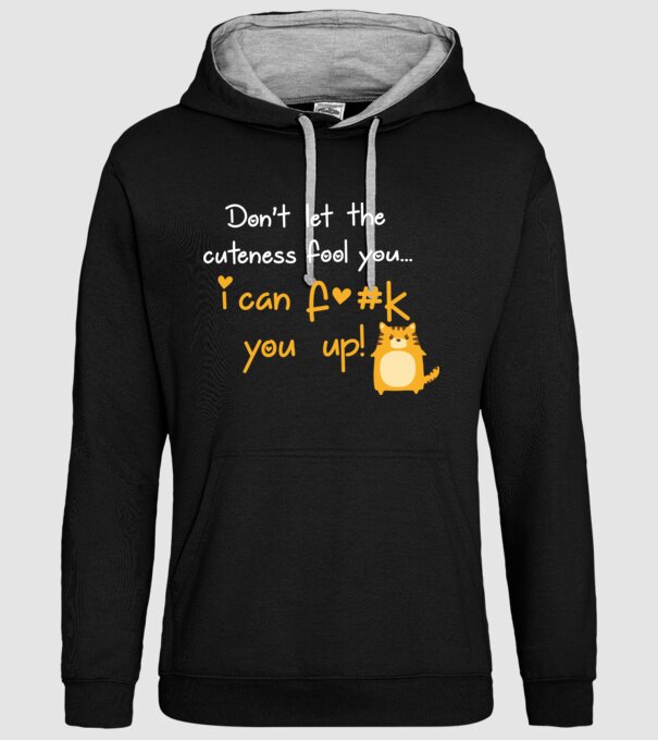 Cuteness model negru pe tricou