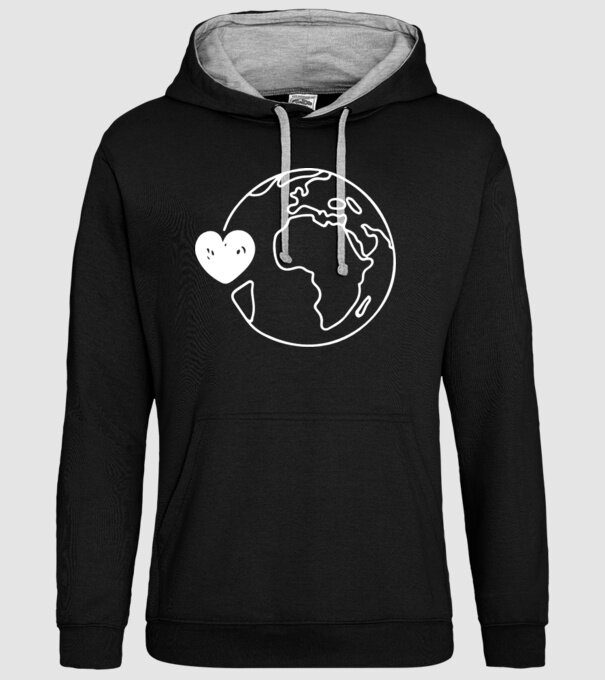 EarthLogo model negru pe tricou