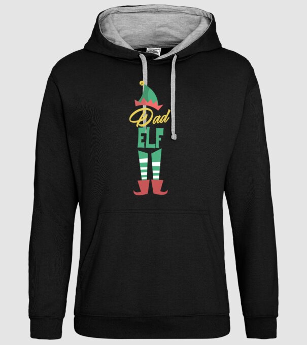 Elf family dad model negru pe tricou