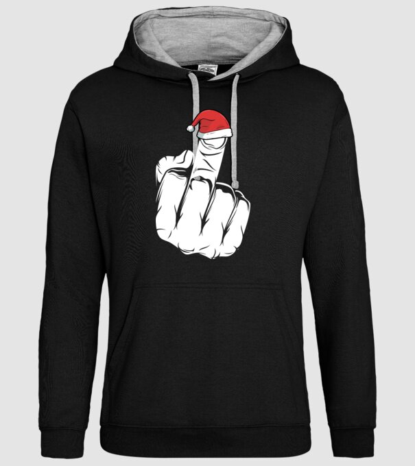 f u christmas model negru pe tricou
