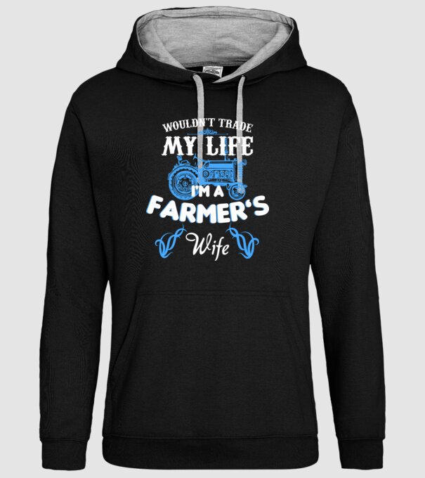'Farmer''s wife' model negru pe tricou