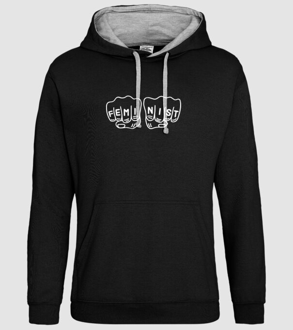 Feminist model negru pe tricou