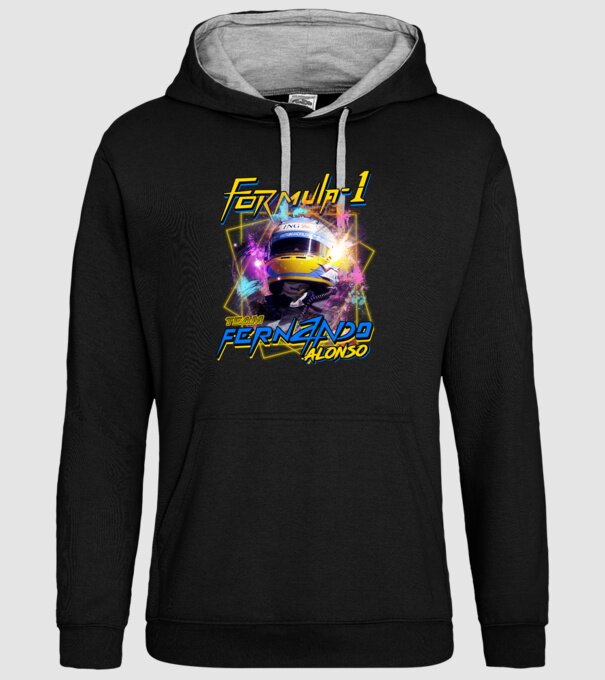 FORMULA 1 ALONSO model negru pe tricou