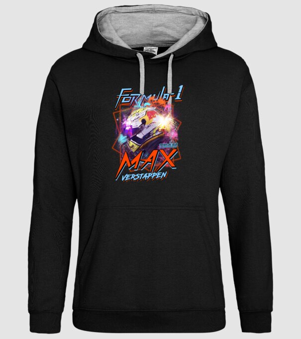 FORMULA 1 VERSTAPPEN model negru pe tricou