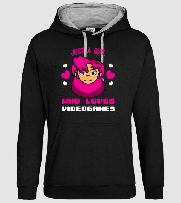 Girl Gamer model negru pe tricou
