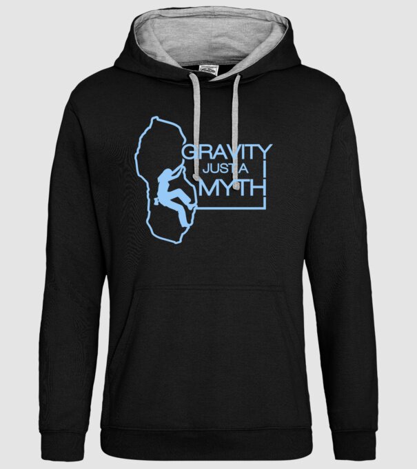 Gravity just a myth model negru pe tricou