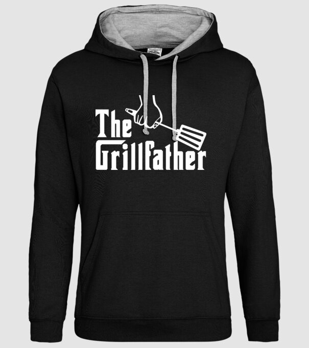 GrillFather model negru pe tricou
