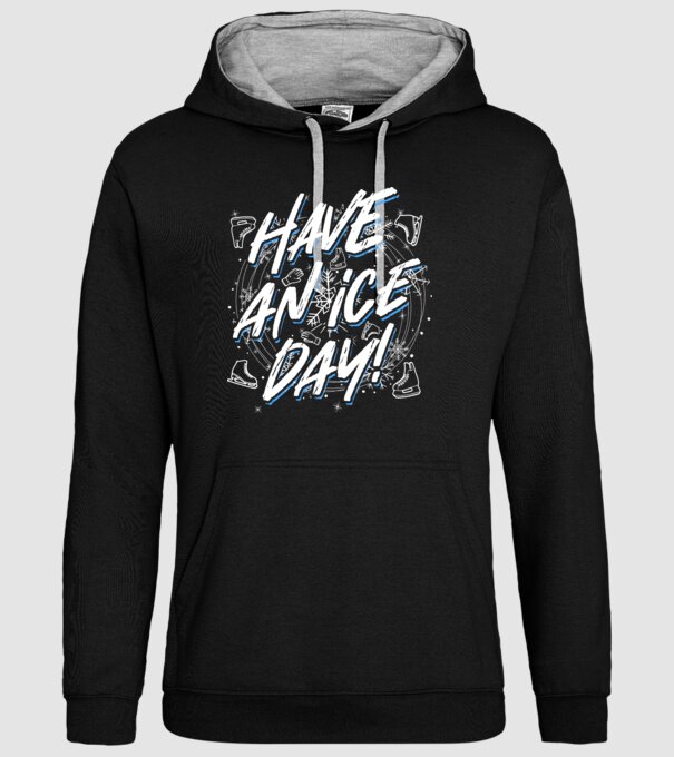 Have an ice day model negru pe tricou