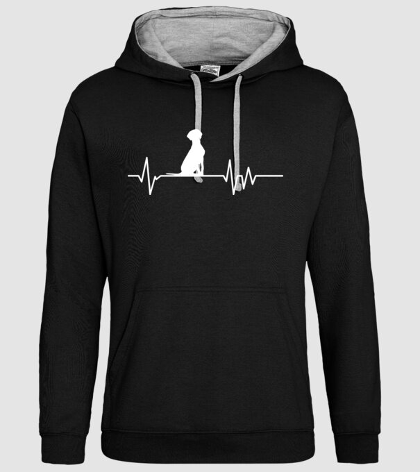 Heartbeat silueta Vijla model negru pe tricou