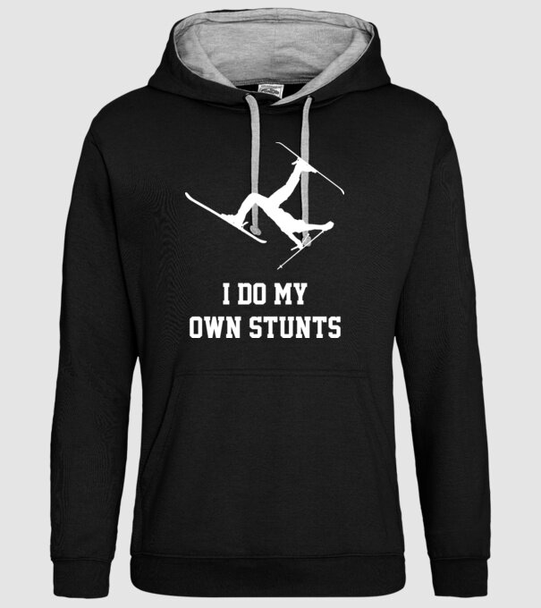 I do my own stunts model negru pe tricou