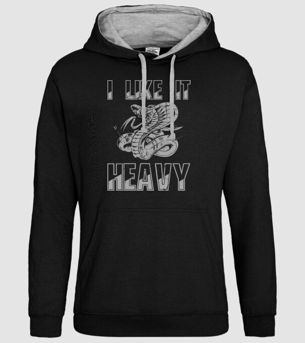 I like it heavy model negru pe tricou