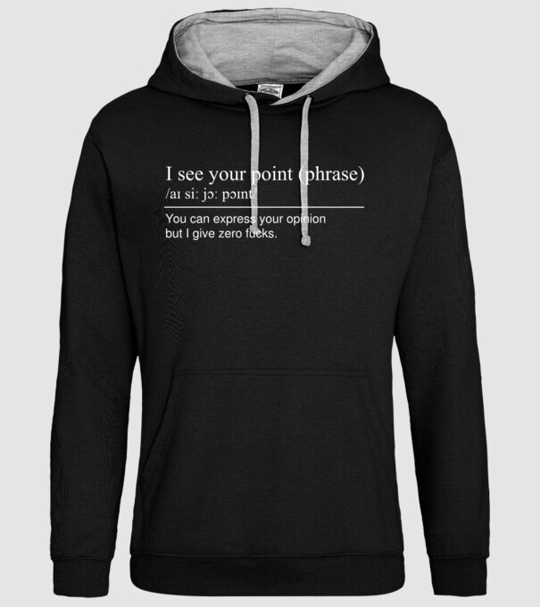 I see your point model negru pe tricou