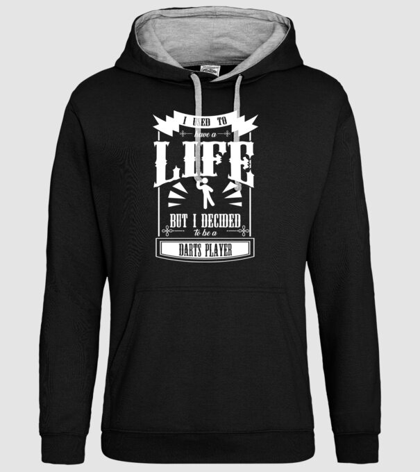 I used to have a life DARTS model negru pe tricou